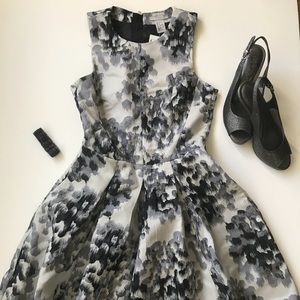 NEW H&M SHORT A-LINE DRESS - Gray/Black, Size 4